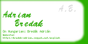 adrian bredak business card