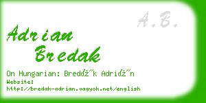 adrian bredak business card